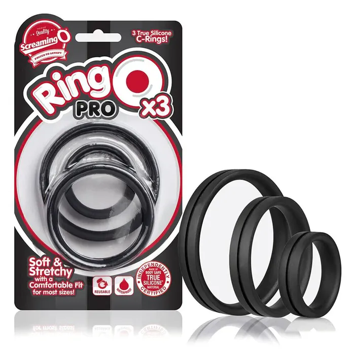 Screaming O RingO Pro X3 Cock Rings Black Screaming O Anal