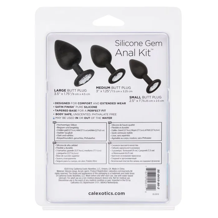 Anal CalExotics Silicone Gem Anal Kit