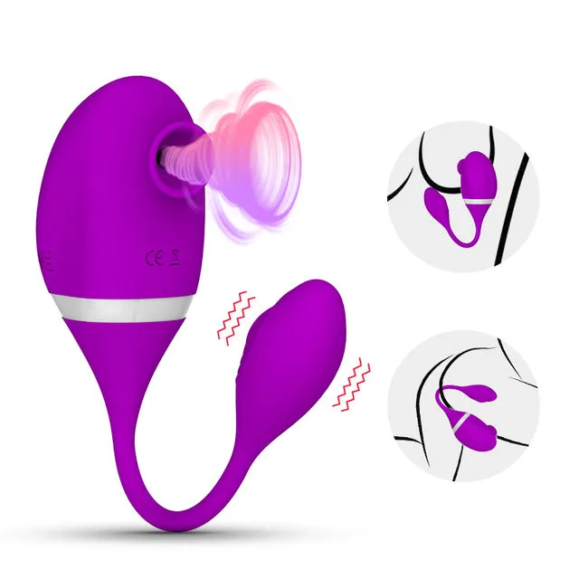 2 in 1 Gspot Stimulate and Clit Suction Vibrator Lusty Age Female Sex Toys