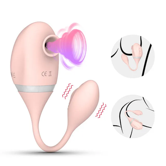 2 in 1 Gspot Stimulate and Clit Suction Vibrator Lusty Age Female Sex Toys