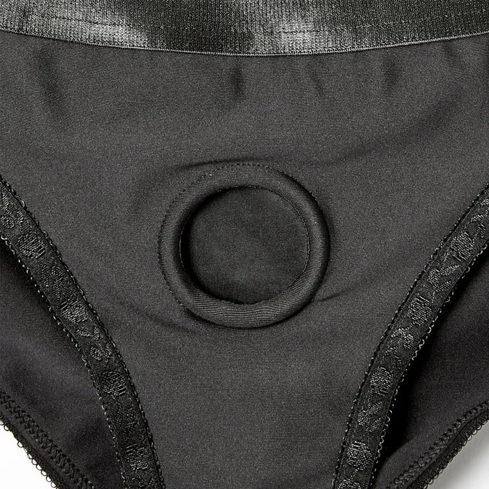 SportSheets EmEx Silhouette ORing Crotchless Harness Black SportsSheets Anal