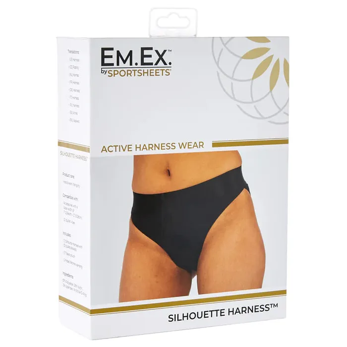 SportSheets EmEx Silhouette ORing Crotchless Harness Black SportsSheets Anal