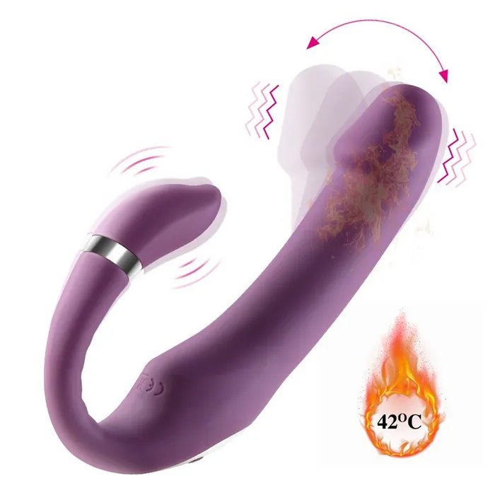 Vibrators EVEs SECRETS 10Speed Heating Double Vibrator For Women Silicone Clit and Gspot Vibrators Female Sex Toys