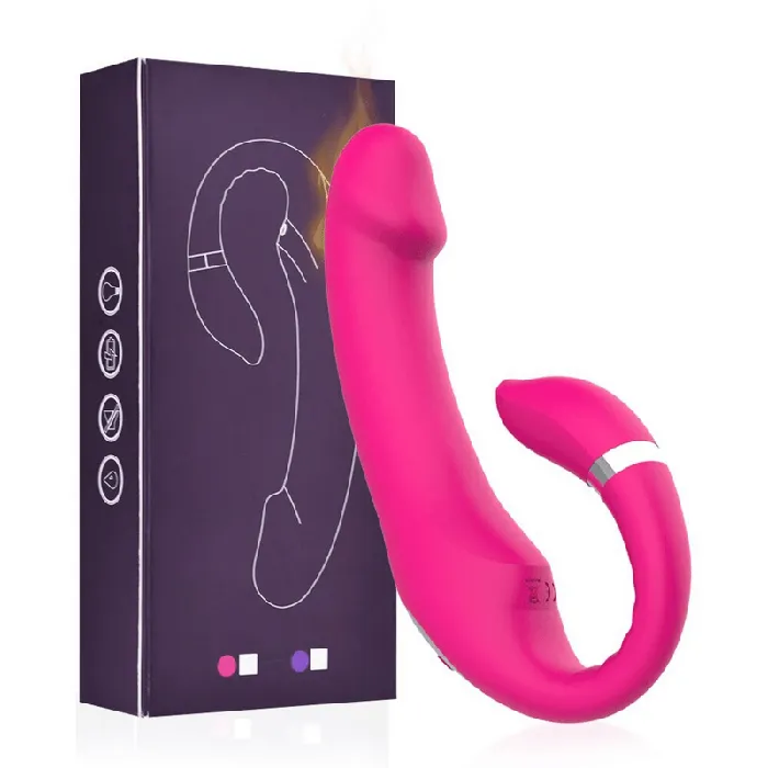 Vibrators EVEs SECRETS 10Speed Heating Double Vibrator For Women Silicone Clit and Gspot Vibrators Female Sex Toys