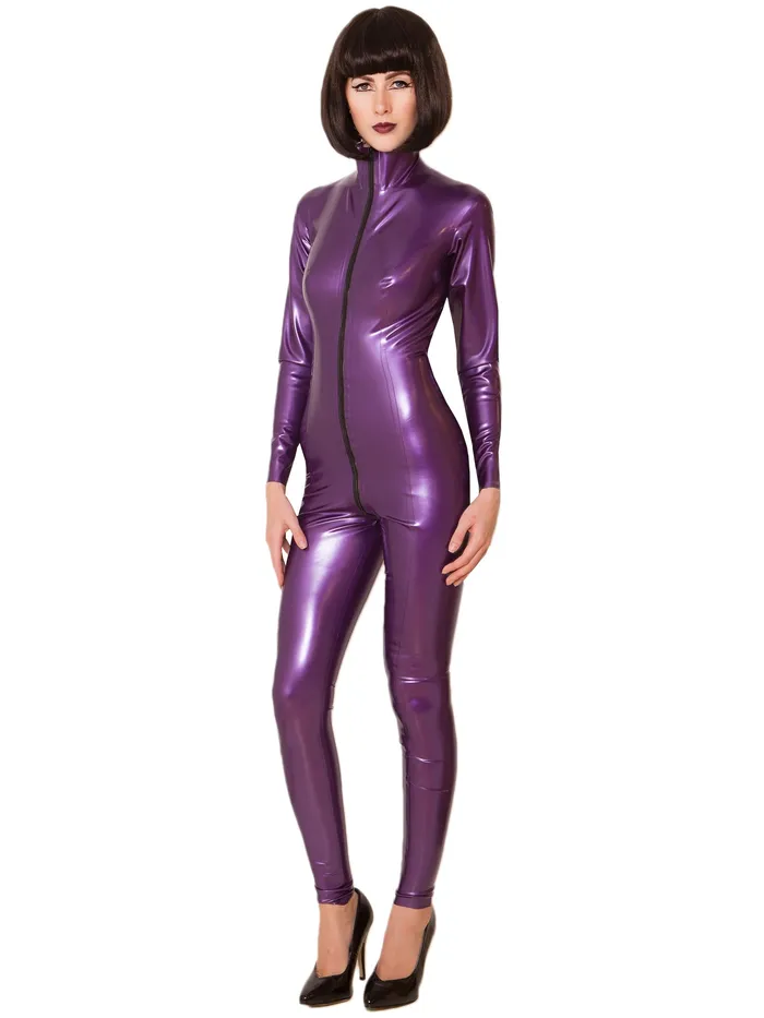 HonourSkintwocom Female Sex Toys Latex Catsuit with Long Sleeves