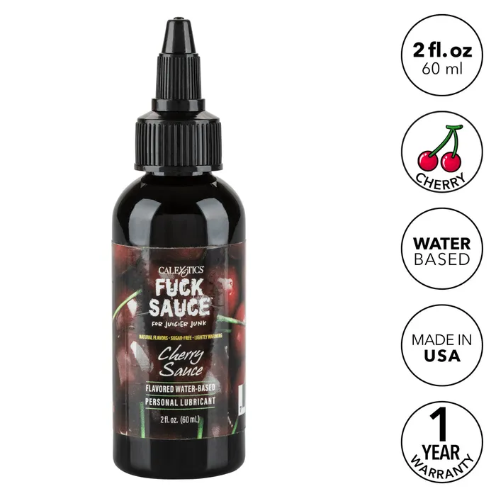 Lubricants CalExotics CalExotics Fuck Sauce WaterBased Lubricant Cherry 2oz60ml