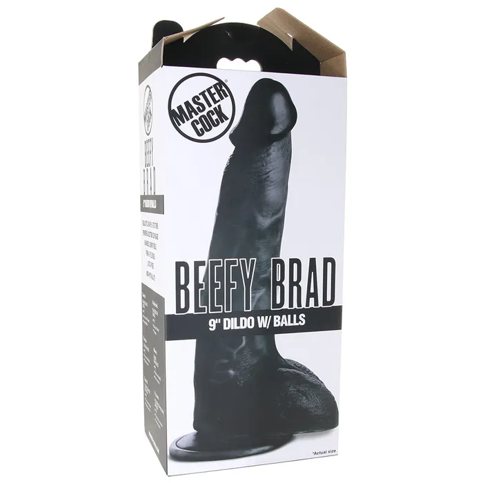 Master Cock Beefy Brad 9 Inch Ballsy Dildo in Black XR Brands Dildos Master Cock Beefy Brad 9 Inch Ballsy Dildo in Black XR Brands Dildos