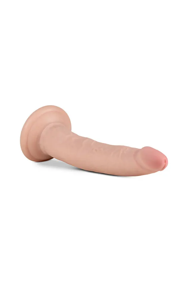 Blush Dildos Blush Novelties Au Naturel Jack 7 Posable Dual Density Dildo with Balls Beige