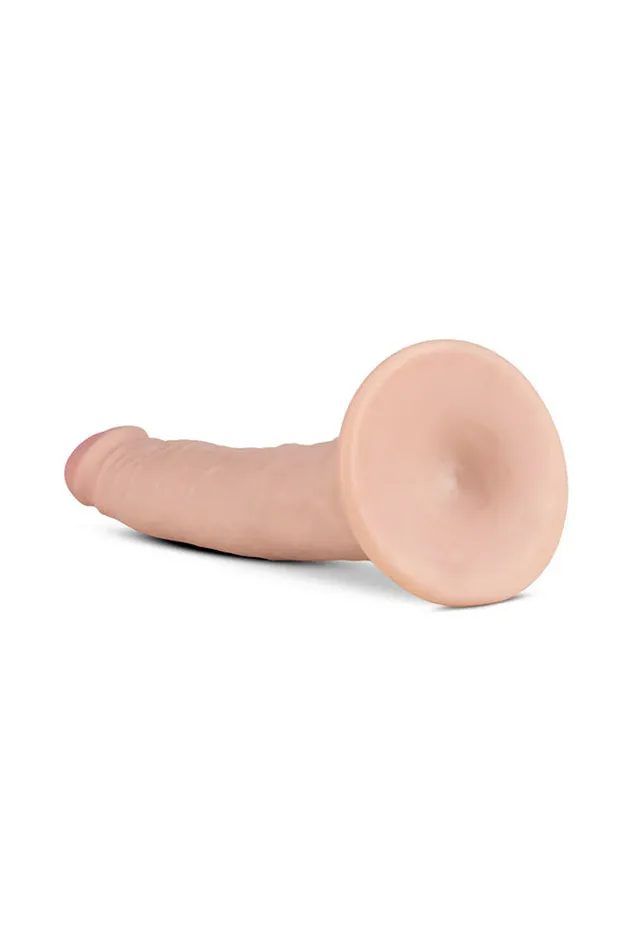 Blush Dildos Blush Novelties Au Naturel Jack 7 Posable Dual Density Dildo with Balls Beige
