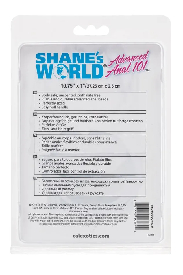 Cal Exotics Shanes World Advanced Anal 101 Anal Beads Blue Cal Exotics Anal