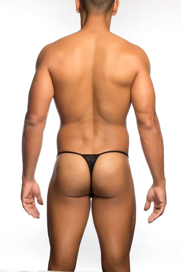 Male Basics Anal Male Basics Lace Thong Black MBL27