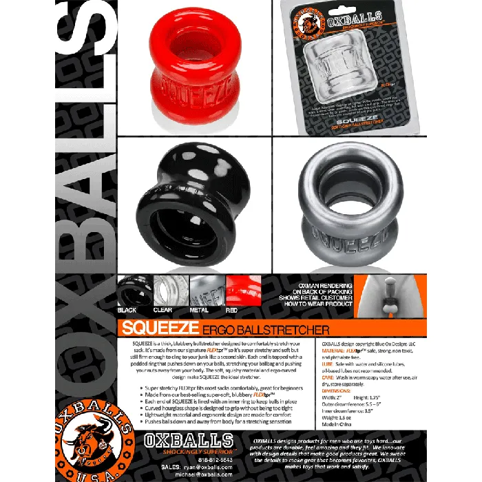 Oxballs Squeeze Ball Stretcher Black OXBALLS Anal