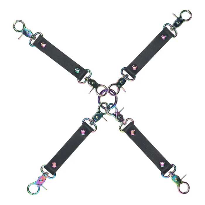 Shots Ouch Venice Bondage Collection Hog Tie Connectors Black Shots Toys Anal