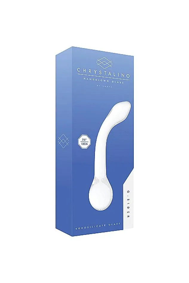 Shots Toys Dildos Shots Toys Chrystalino GRider Glass Dildo White