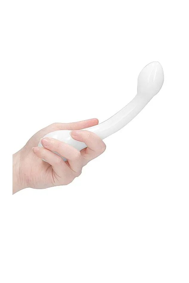 Shots Toys Dildos Shots Toys Chrystalino GRider Glass Dildo White
