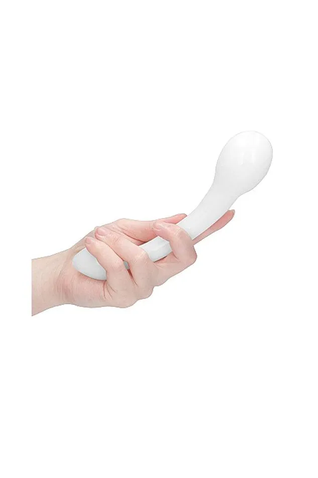 Shots Toys Dildos Shots Toys Chrystalino GRider Glass Dildo White
