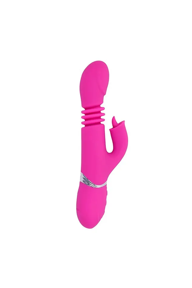 Vibrators Evolved Evolved Pink Dragon Thrusting Twirling Rabbit Vibrator Pink