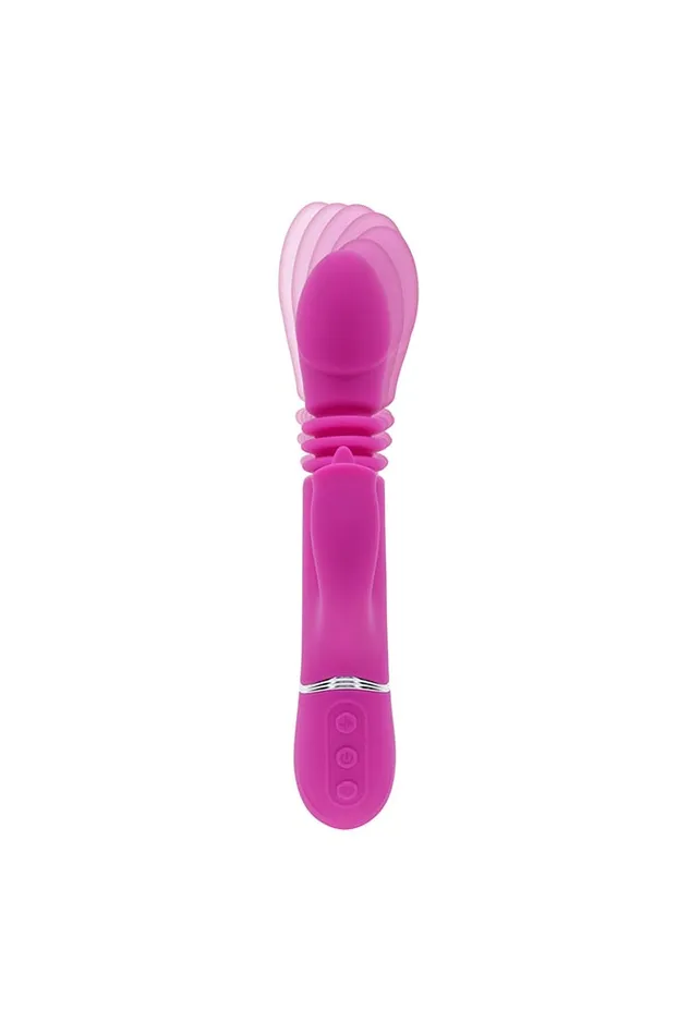 Vibrators Evolved Evolved Pink Dragon Thrusting Twirling Rabbit Vibrator Pink