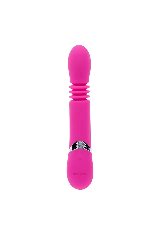 Vibrators Evolved Evolved Pink Dragon Thrusting Twirling Rabbit Vibrator Pink