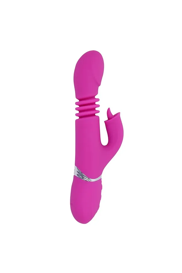 Vibrators Evolved Evolved Pink Dragon Thrusting Twirling Rabbit Vibrator Pink