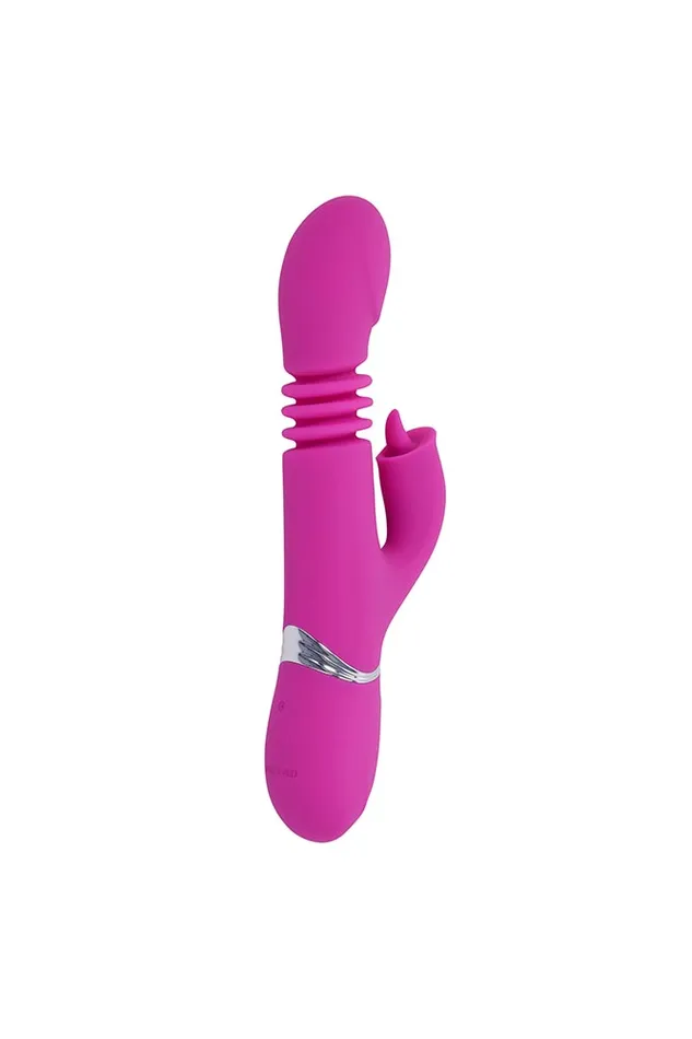 Vibrators Evolved Evolved Pink Dragon Thrusting Twirling Rabbit Vibrator Pink