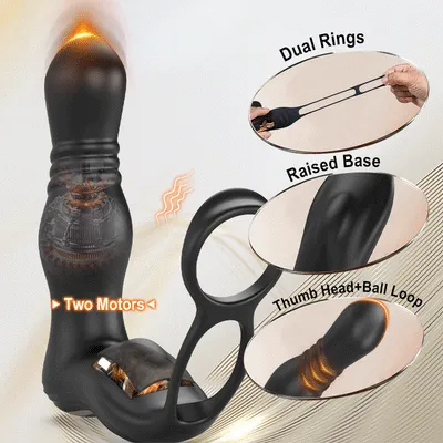 Ariel 7 Rotation Suction Vacuum Pumps Stroker and THOR Thrusting Vibrating Prostate Massager Set AcmeJoy Male Sex Toys