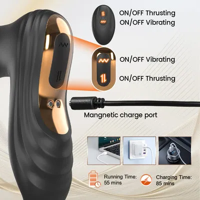 Ariel 7 Rotation Suction Vacuum Pumps Stroker and THOR Thrusting Vibrating Prostate Massager Set AcmeJoy Male Sex Toys