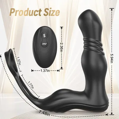 Ariel 7 Rotation Suction Vacuum Pumps Stroker and THOR Thrusting Vibrating Prostate Massager Set AcmeJoy Male Sex Toys