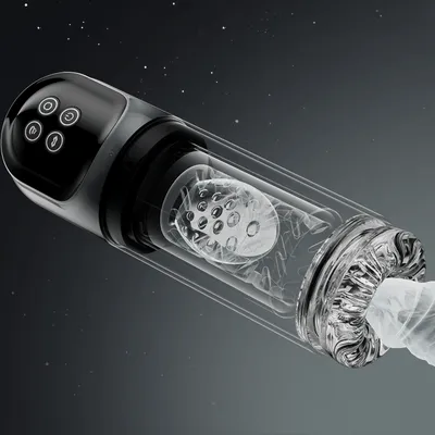 Ariel 7 Rotation Suction Vacuum Pumps Stroker and THOR Thrusting Vibrating Prostate Massager Set AcmeJoy Male Sex Toys