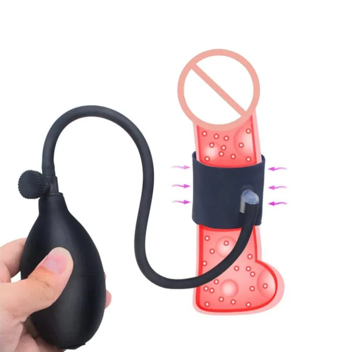 Inflatable Ring Penile Massage NonSilicone Lovegasm Male Sex Toys
