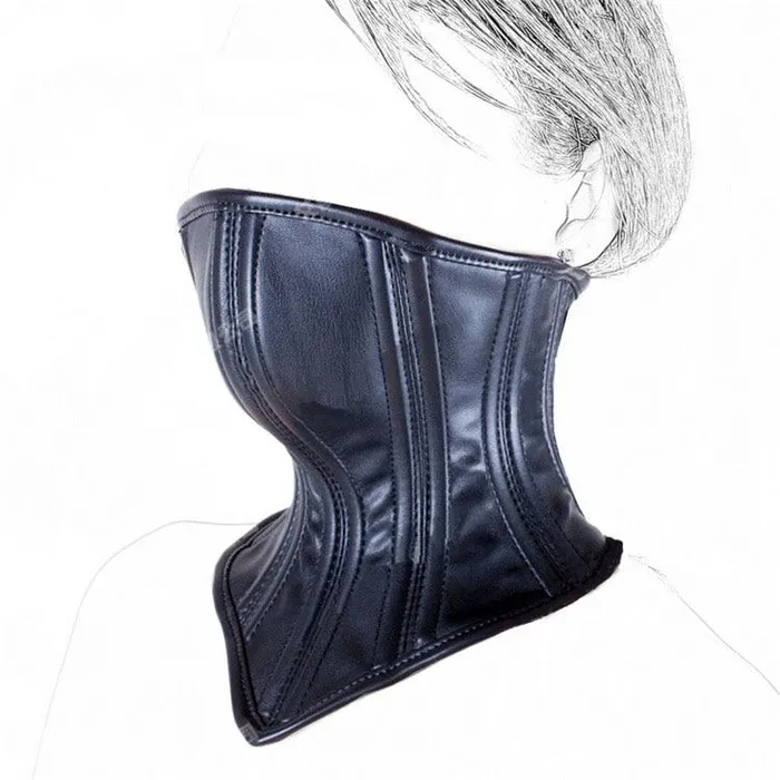 Lovegasm Restraints Black Leather Mouth Corset Binder