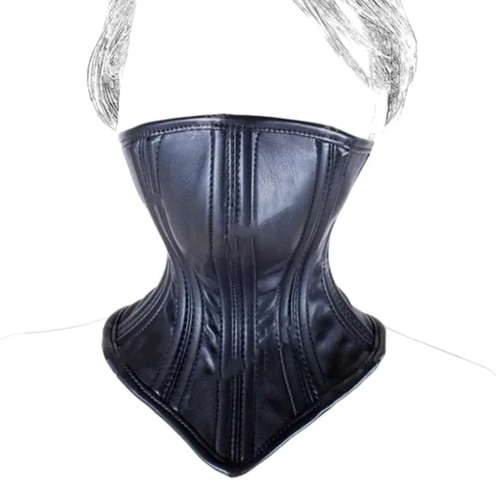Lovegasm Restraints Black Leather Mouth Corset Binder