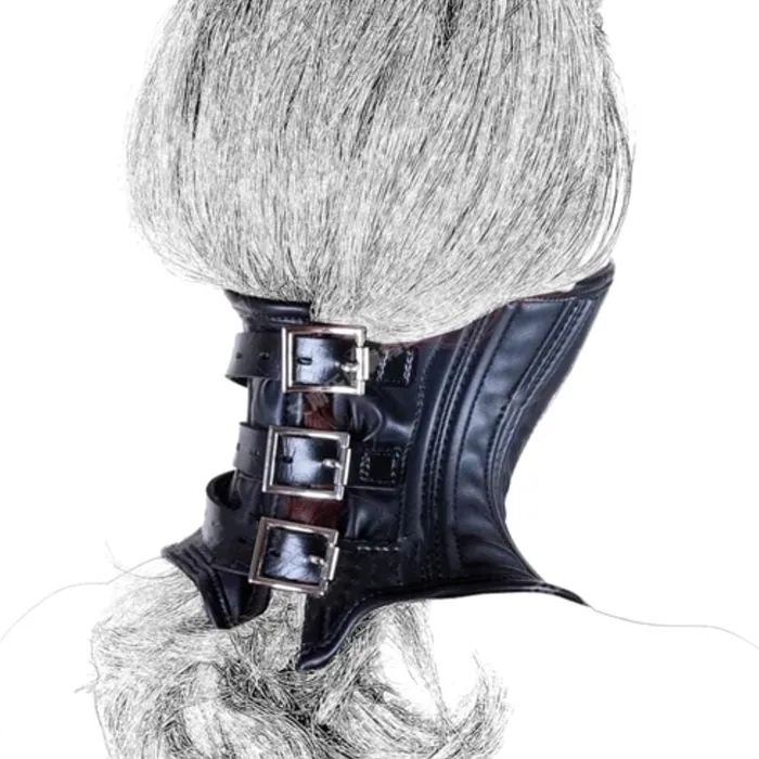 Lovegasm Restraints Black Leather Mouth Corset Binder