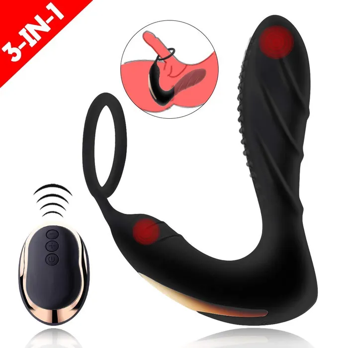 Male Sex Toys LAZADASEXTOYS Silicone Male Prostate Massager Anal Vibrator 10 Speed Sex Toys For Men Wireless Remote Control Butt Plug With Ring Male Sex Toys LAZADASEXTOYS Silicone Male Prostate Massager Anal Vibrator 10 Speed Sex Toys For Men Wireless Remote Control Butt Plug With Ring