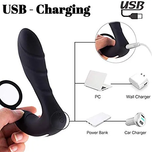 Male Sex Toys LAZADASEXTOYS Silicone Male Prostate Massager Anal Vibrator 10 Speed Sex Toys For Men Wireless Remote Control Butt Plug With Ring