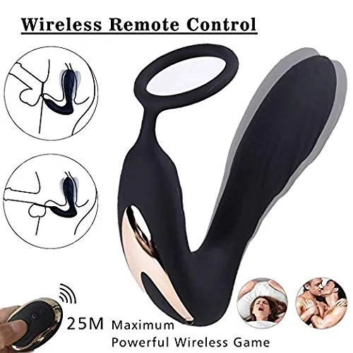 Male Sex Toys LAZADASEXTOYS Silicone Male Prostate Massager Anal Vibrator 10 Speed Sex Toys For Men Wireless Remote Control Butt Plug With Ring