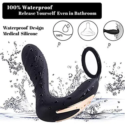 Male Sex Toys LAZADASEXTOYS Silicone Male Prostate Massager Anal Vibrator 10 Speed Sex Toys For Men Wireless Remote Control Butt Plug With Ring