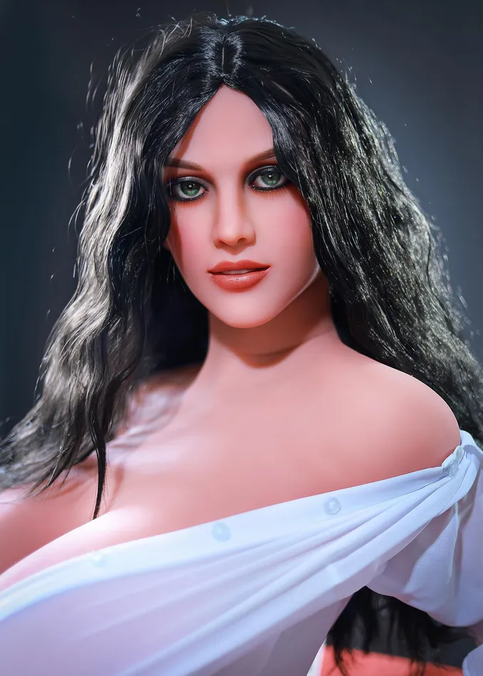 614IN 772LB Sex Doll Big Breast Wheatcolored Skin With Long Black Curly Hair US Stock Available ONLY propinkup Male Sex Toys
