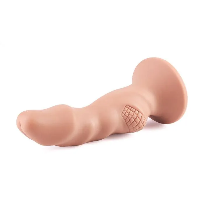 Anal propinkup 81Inch Silicone Lattices Design Suction Base Dildo