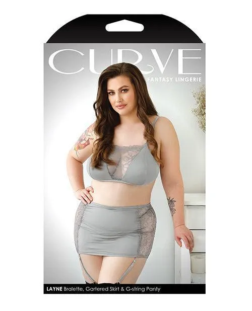 Curve Layne Lace Microfiber Bralette Wgarter Skirt Gstring Gray Fantasy Lingerie Vibrators Curve Layne Lace Microfiber Bralette Wgarter Skirt Gstring Gray Fantasy Lingerie Vibrators