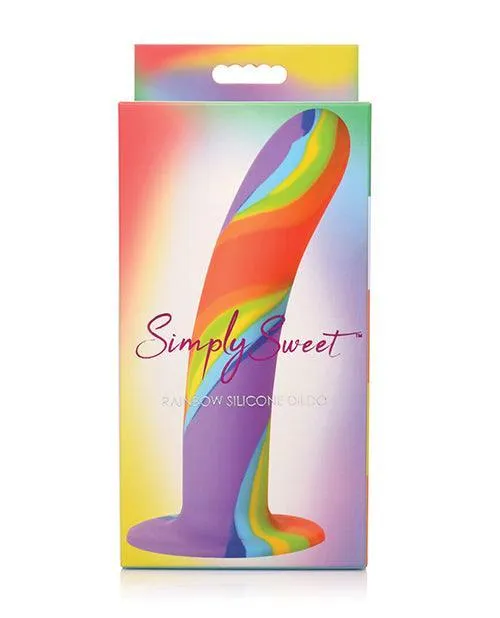 Curve Toys Simply Sweet Rainbow Silicone Dildo Curve Toys Co Xr Dildos