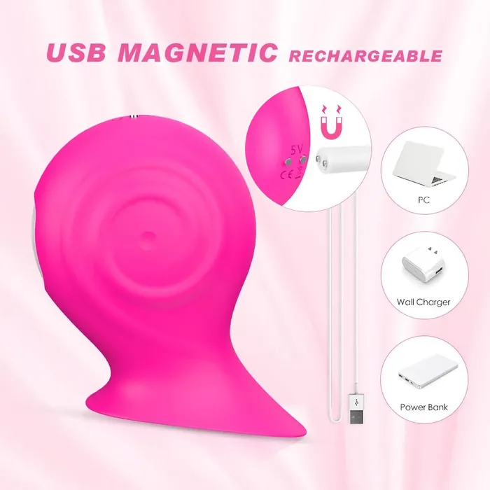 Female Sex Toys YOSPOSS 9 Modes SnailShape Clitoral Vibrator Tongue Licking Rechargeable