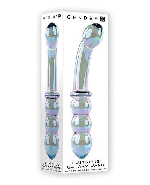 Gender X Lustrous Galaxy Wand Dual Ended Glass Massager Green Evolved Novelties INC Female Sex Toys Gender X Lustrous Galaxy Wand Dual Ended Glass Massager Green Evolved Novelties INC Female Sex Toys