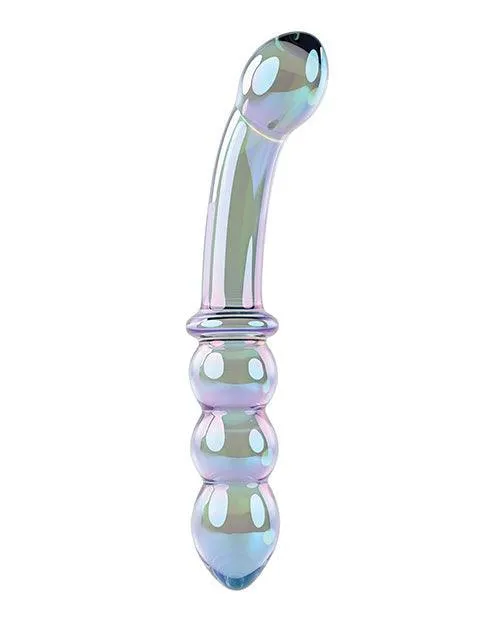 Gender X Lustrous Galaxy Wand Dual Ended Glass Massager Green Evolved Novelties INC Female Sex Toys