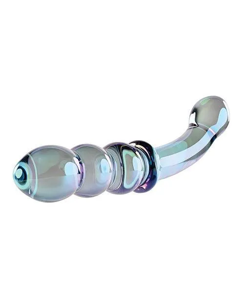 Gender X Lustrous Galaxy Wand Dual Ended Glass Massager Green Evolved Novelties INC Female Sex Toys