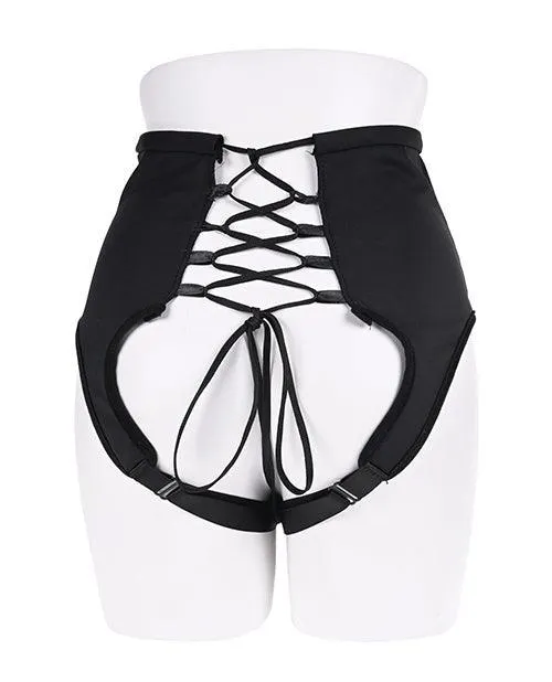 Sportsheets International Sportsheets High Waisted StrapOn Corset Black Female Sex Toys