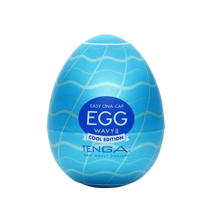 Tenga Masturbator Egg Wavy 2 Cool Edition Blue Tenga Male Sex Toys