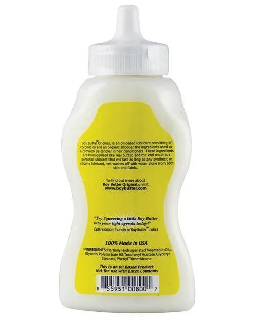 Vibrators Boy Butter Lubes LLC Boy Butter Churn Style 9 Oz Squeeze Bottle