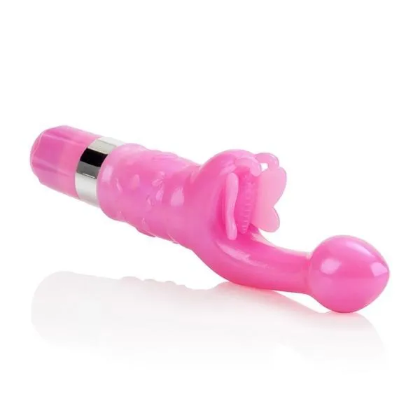 Vibrators California Exotics Platinum Edition Butterfly Kiss Rabbit Vibrator Pink California Exotics