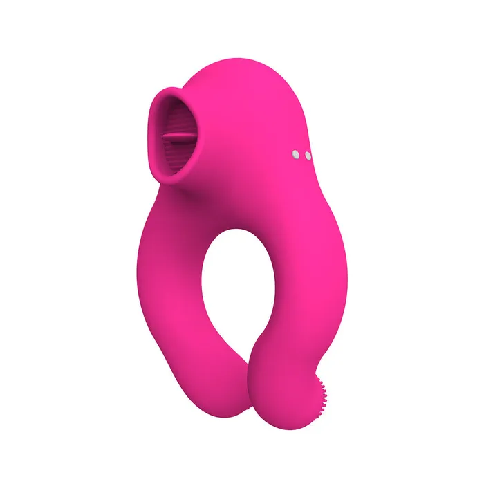 YOSPOSS Couple Vibrator With Cock Ring And Clitoris Licking Stimulator 7 Modes Male Sex Toys